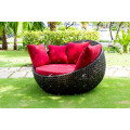 Top Selling Outdoor Poly Rattan Round Sun Lounger